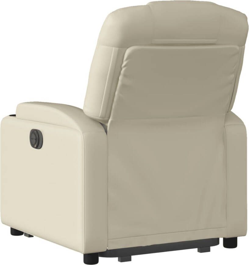 VIDAXL Sta-op-stoel elektrisch kunstleer crèmekleurig - Foto 3