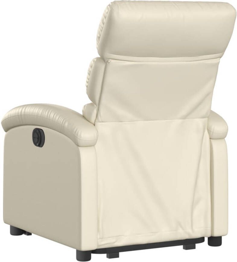 VidaXL Sta-op-stoel elektrisch kunstleer crèmekleurig - Foto 2