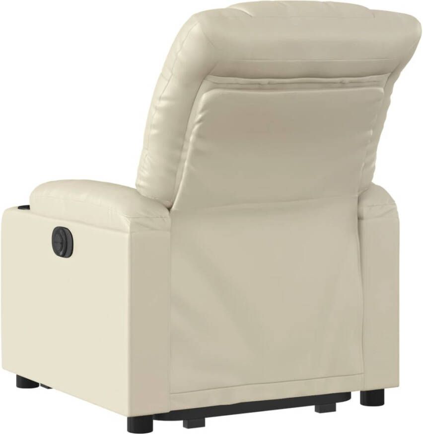 VIDAXL Sta-op-stoel elektrisch kunstleer crèmekleurig - Foto 2