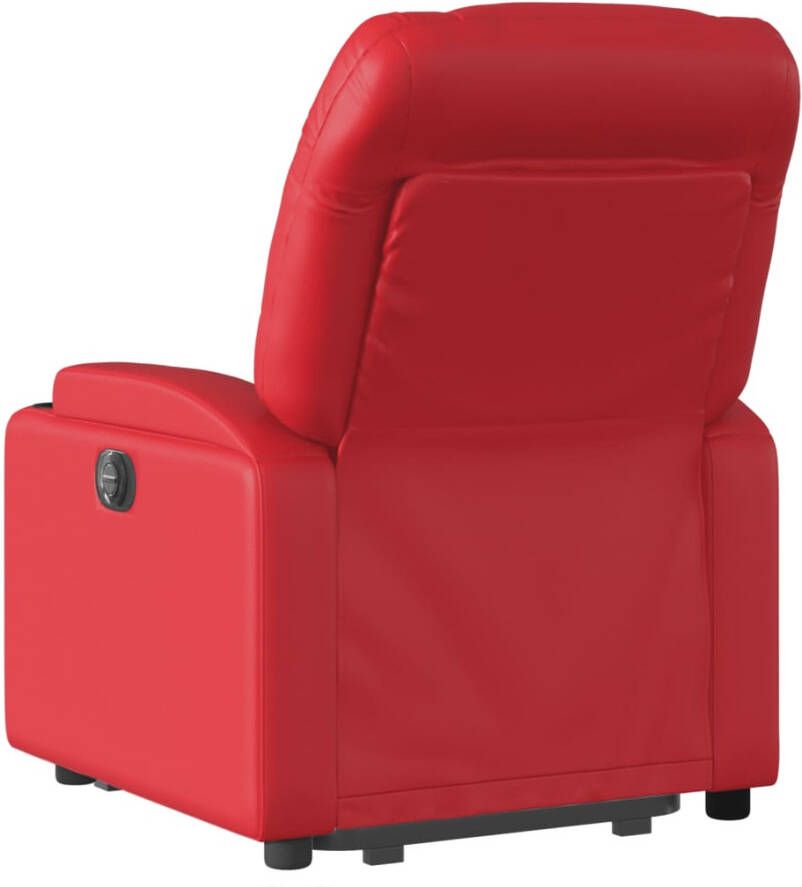 VIDAXL Sta-op-stoel elektrisch kunstleer rood - Foto 2