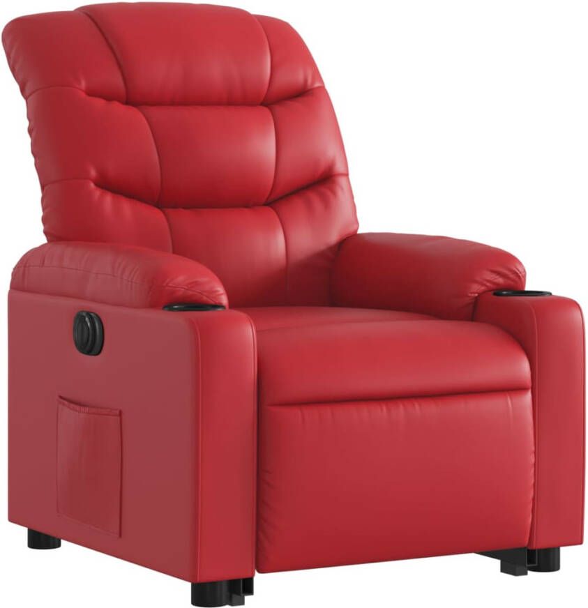 VIDAXL Sta-op-stoel elektrisch kunstleer rood - Foto 3