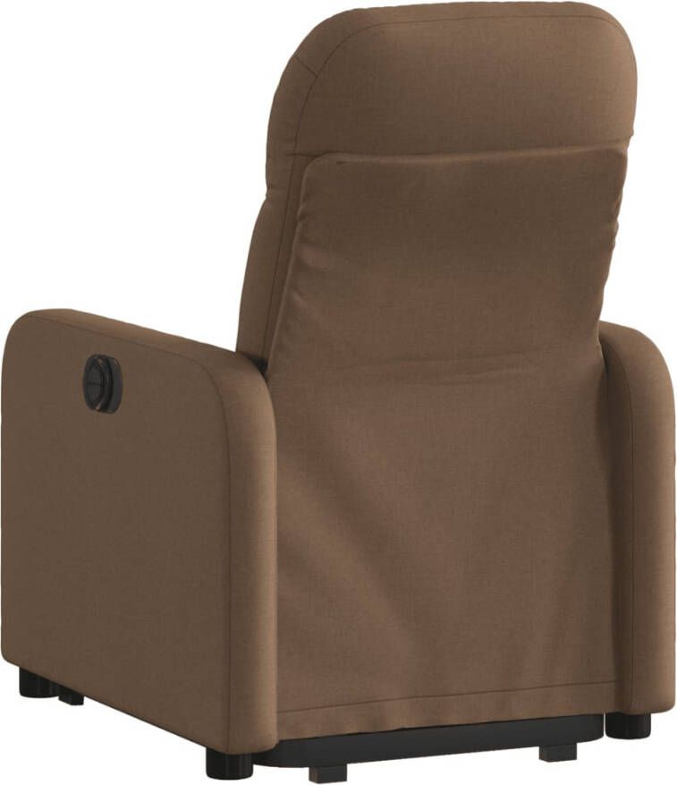 VidaXL Sta-op-stoel elektrisch verstelbaar stof bruin - Foto 2