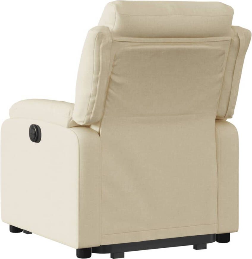 VidaXL Sta-op-stoel elektrisch verstelbaar stof crèmekleurig - Foto 3
