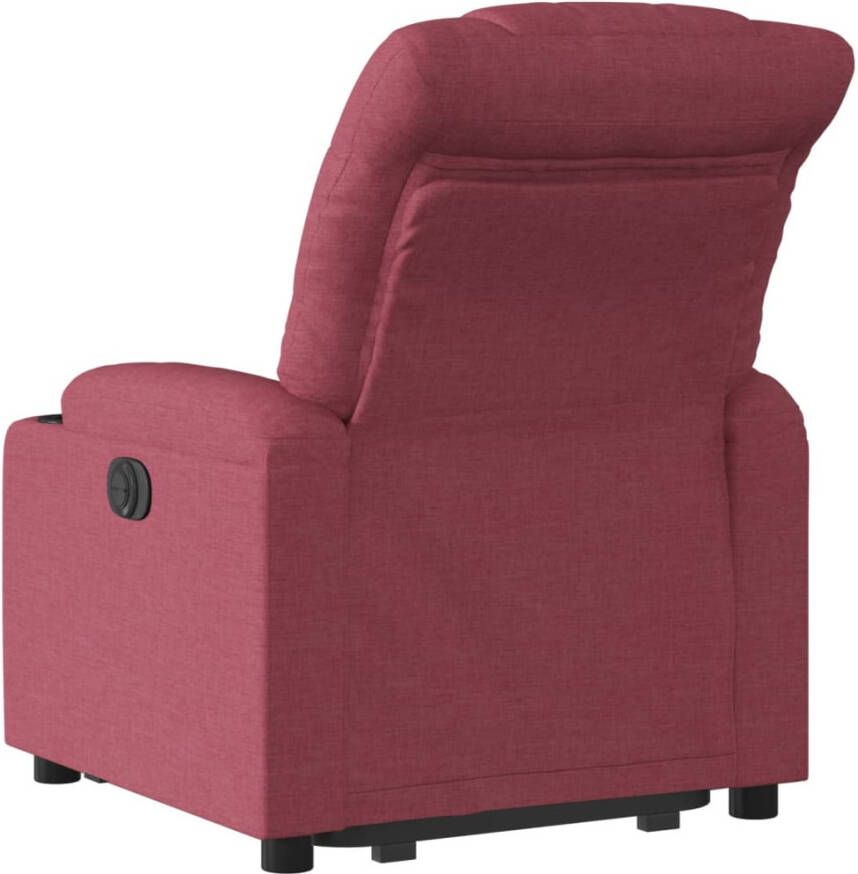 VIDAXL Sta-op-stoel elektrisch verstelbaar stof wijnrood - Foto 2