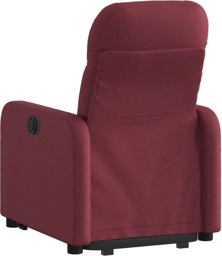 VidaXL Sta-op-stoel elektrisch verstelbaar stof wijnrood - Foto 2