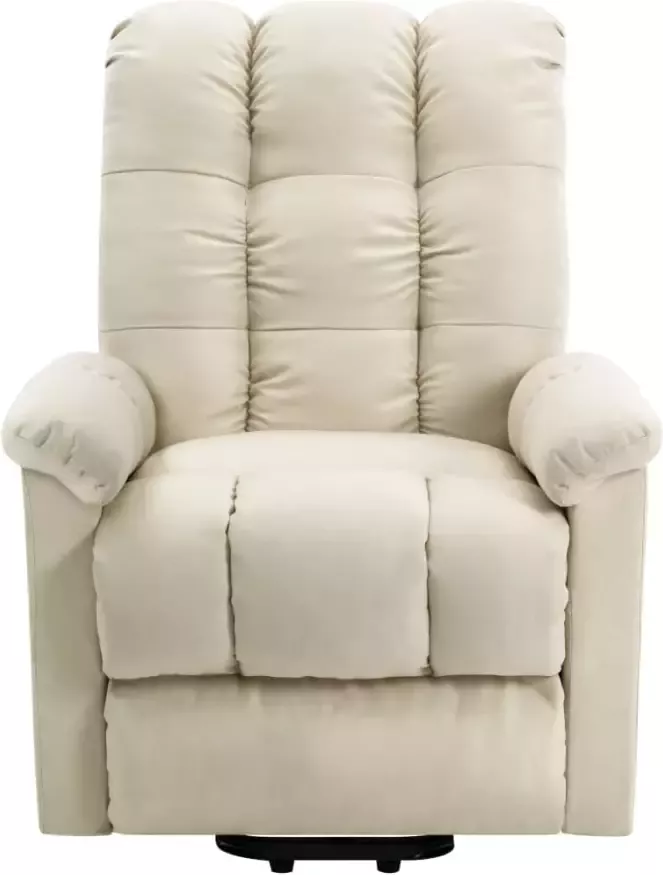 VIDAXL Sta-op-stoel stof crèmekleurig