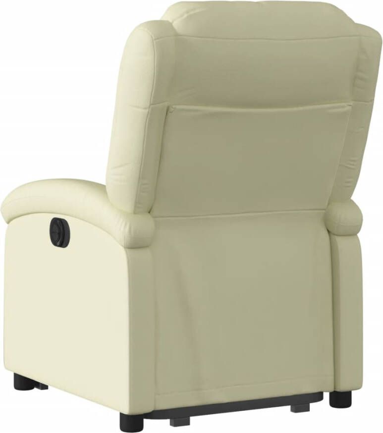 VidaXL Sta-op-stoel verstelbaar echt eer crèmekleurig - Foto 3