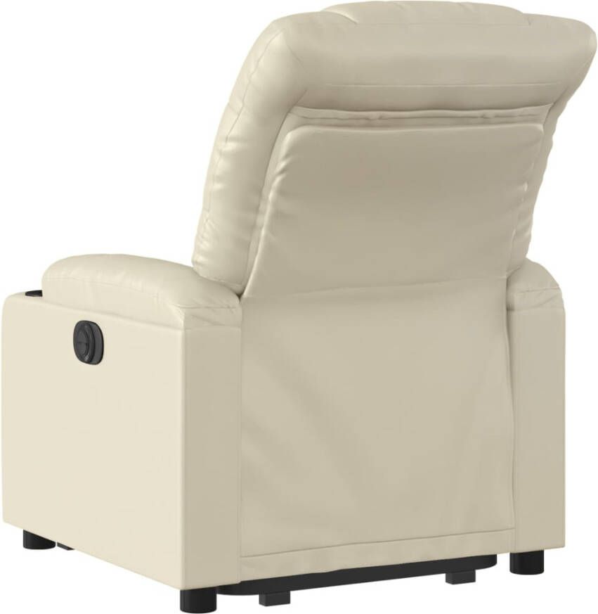 VIDAXL Sta-op-stoel verstelbaar kunstleer crèmekleurig - Foto 2