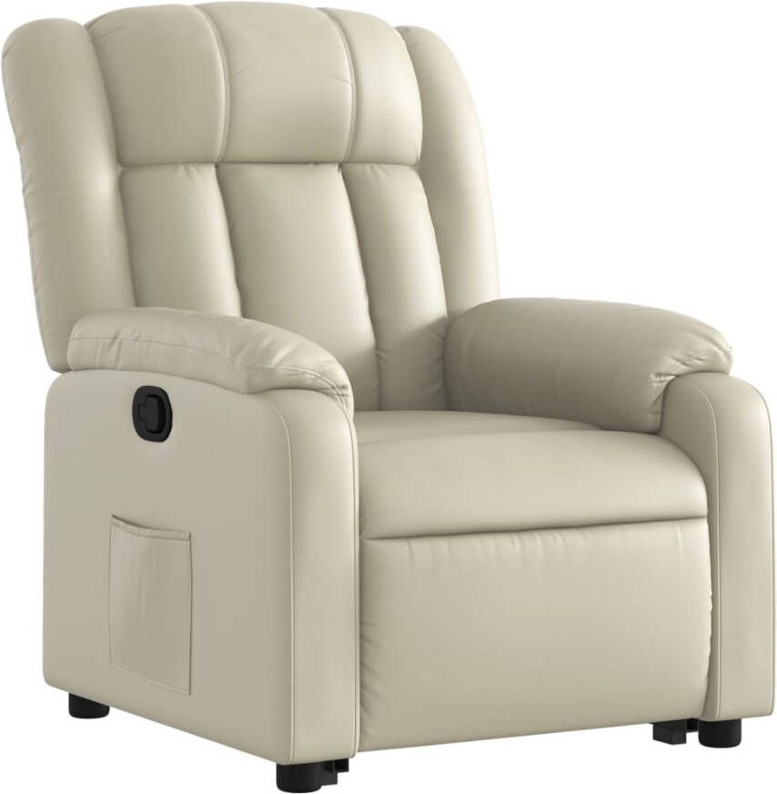 VidaXL Sta-op-stoel verstelbaar kunstleer crèmekleurig - Foto 1