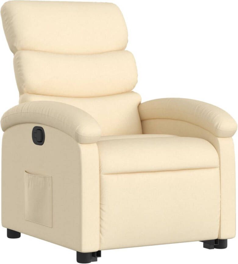 VidaXL Sta-op-stoel verstelbaar stof crèmekleurig - Foto 2