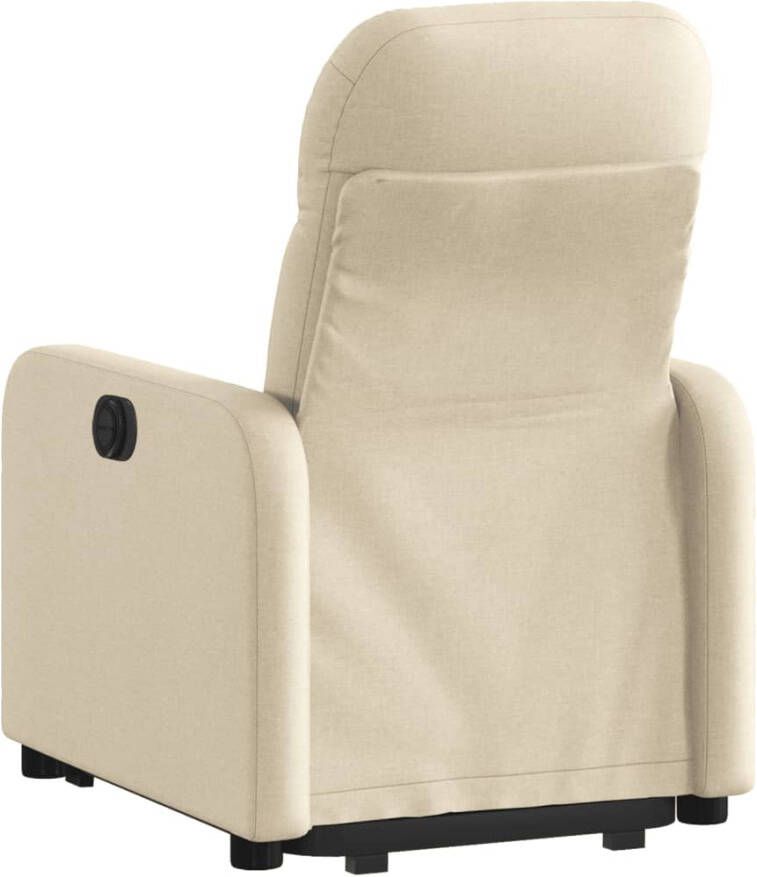 VIDAXL Sta-op-stoel verstelbaar stof crèmekleurig - Foto 2