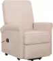 VidaXL Sta-op-stoel verstelbaar stof crèmekleurig - Thumbnail 3