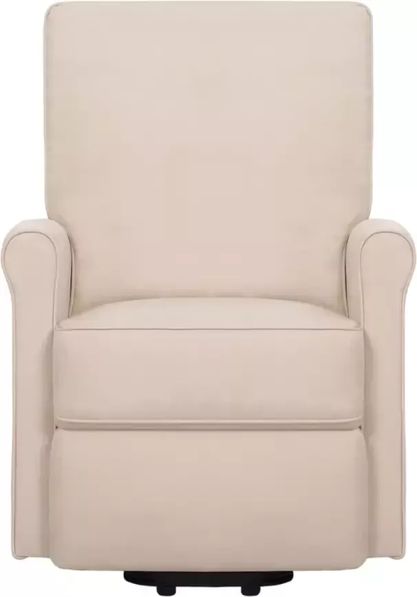VIDAXL Sta-op-stoel verstelbaar stof crèmekleurig