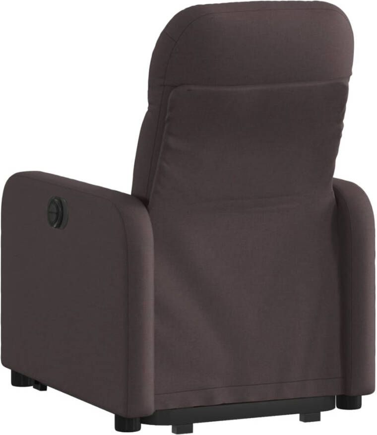 VidaXL Sta-op-stoel verstelbaar stof donkerbruin - Foto 2