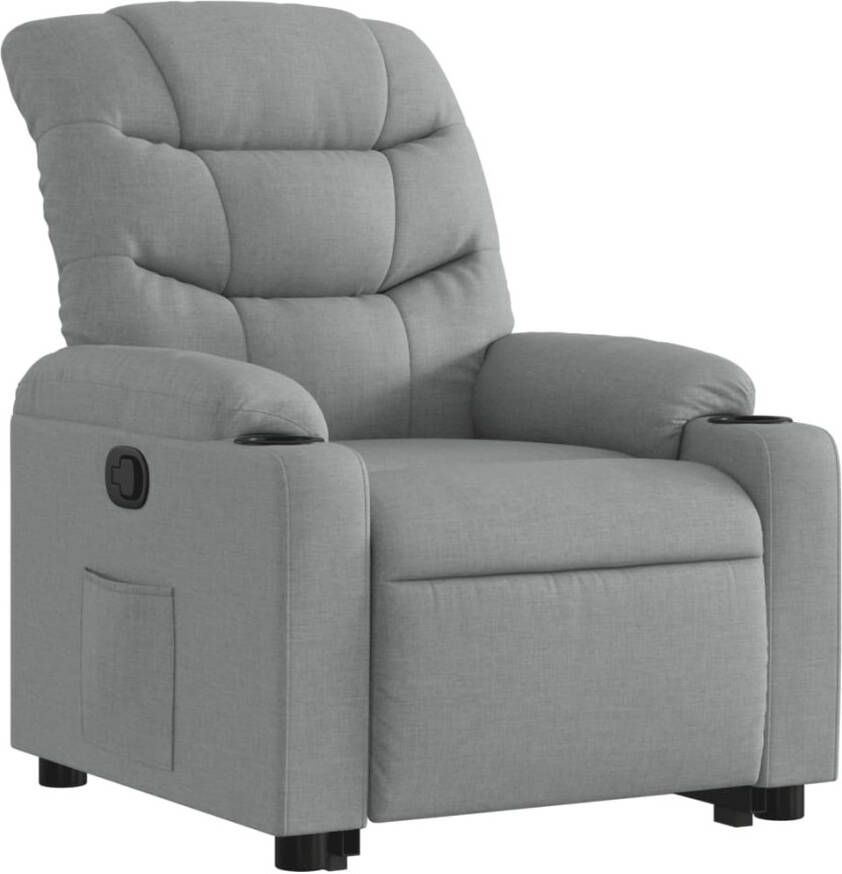 VidaXL Sta-op-stoel verstelbaar stof lichtgrijs - Foto 4