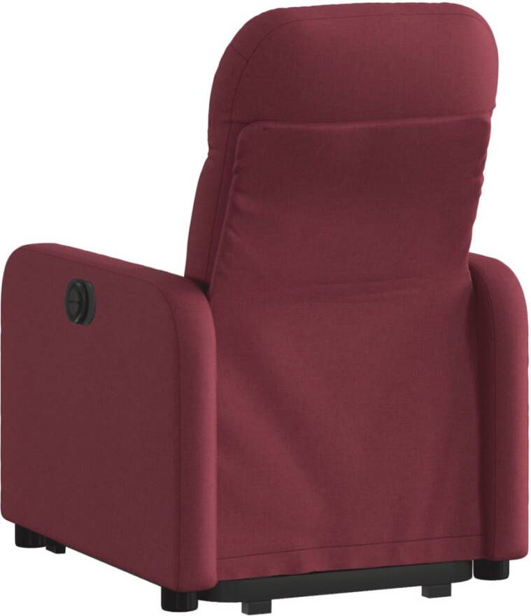 VIDAXL Sta-op-stoel verstelbaar stof wijnrood - Foto 2