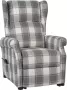 VIDAXL Sta-op-stoel verstelbaar stof wit en grijs - Thumbnail 3