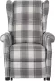 VIDAXL Sta-op-stoel verstelbaar stof wit en grijs - Thumbnail 4