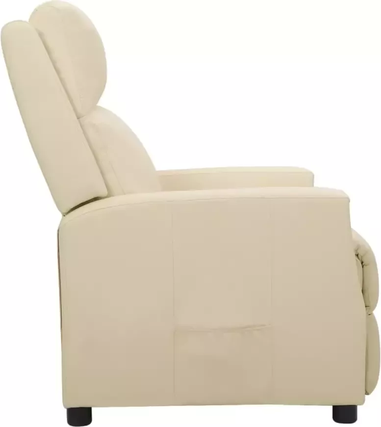 VIDAXL Sta-op-stoel kunstleer crèmekleurig