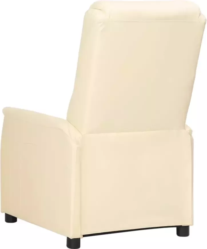 VIDAXL Sta-opstoel verstelbaar kunstleer crèmekleurig