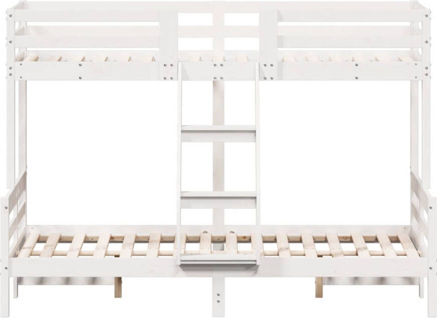 Vida XL Stapelbed massief grenenhout wit 80x200 120x200 cm SKU: V3207178 - Foto 6