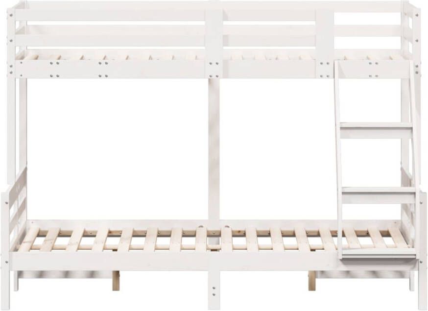 Vida XL Stapelbed massief grenenhout wit 80x200 120x200 cm SKU: V3207178 - Foto 3
