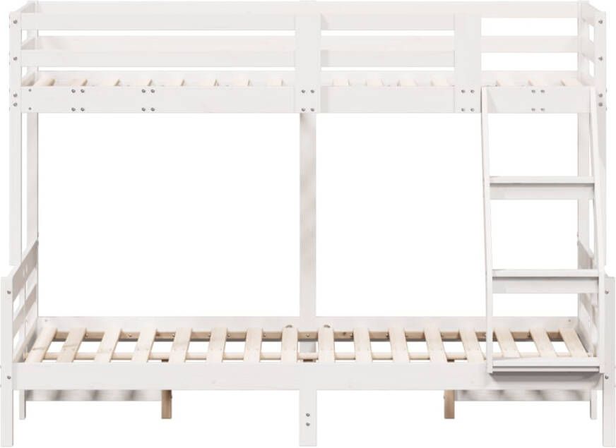 Vida XL Stapelbed massief grenenhout wit 90x200 120x200 cm SKU: V3207186 - Foto 7