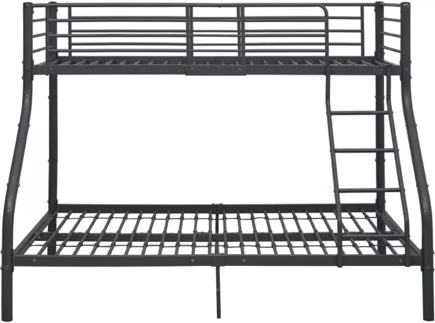 Vida XL Stapelbedframe metaal zwart 140x200 cm 90x200 cm SKU: V287905 - Foto 3