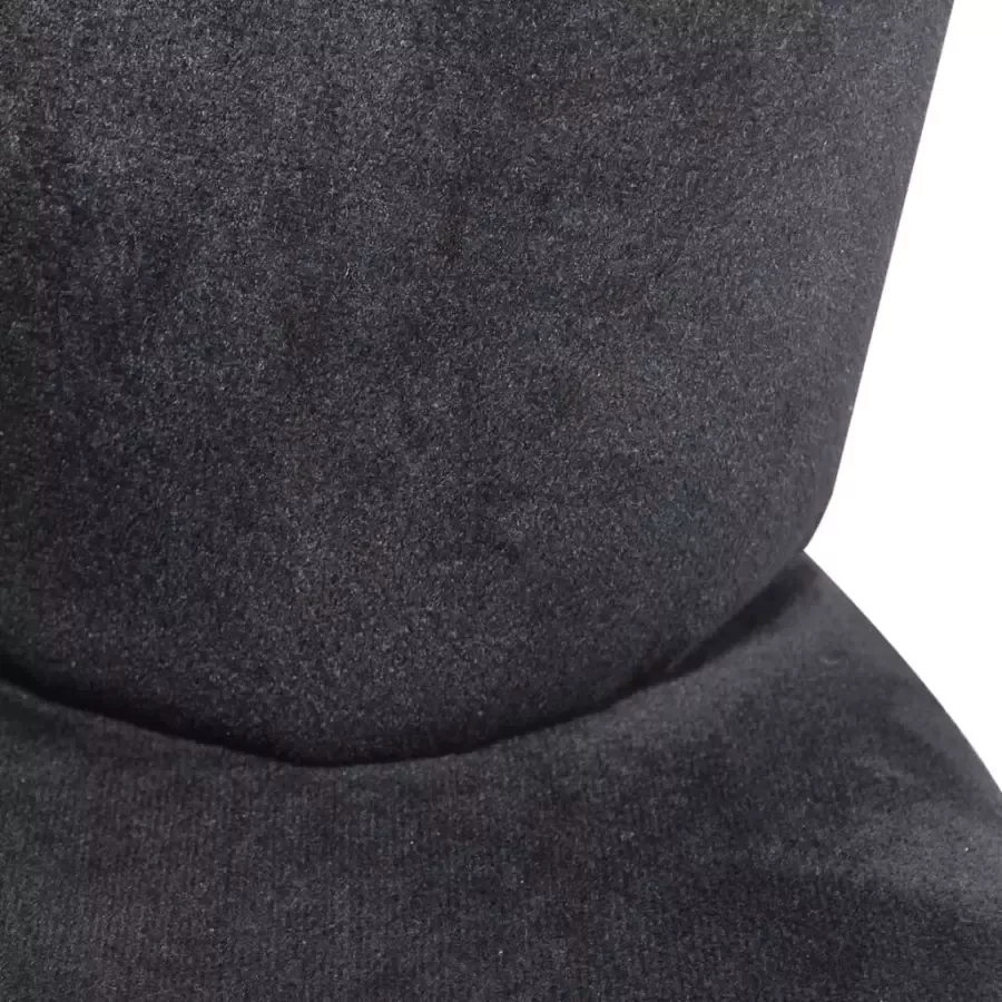 VIDAXL Stoel handvormig fluweel zwart - Foto 1