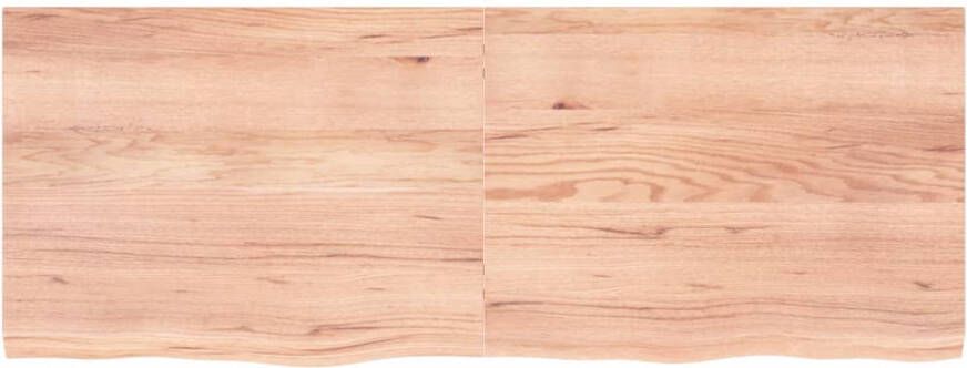 VidaXL -Tafelblad-160x60x(2-4)cm-behandeld-massief-eikenhout-lichtbruin - Foto 2