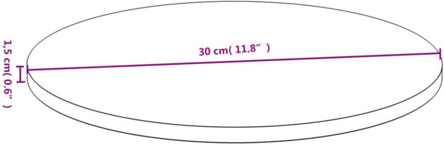 VidaXL Tafelblad Ã˜ 30x2 5 cm bamboe - Foto 7