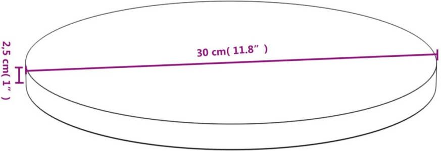 VidaXL Tafelblad Ã˜ 30x2 5 cm bamboe - Foto 6