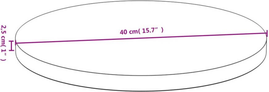 VidaXL Tafelblad Ã˜ 40x2 5 cm bamboe - Foto 3