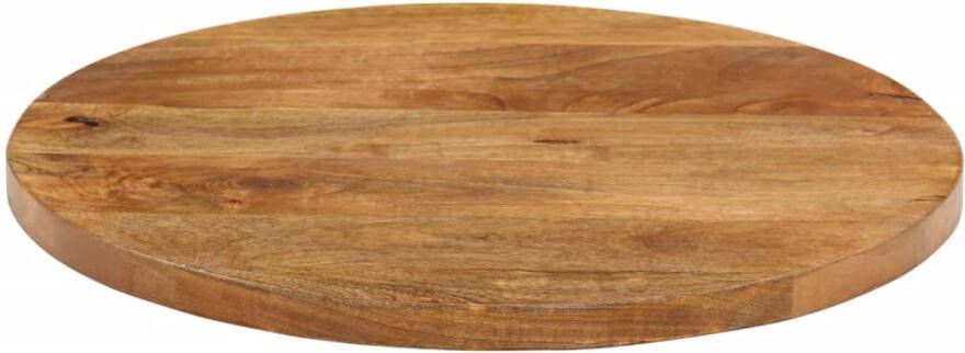 VidaXL -Tafelblad-Ø-40x2 5-cm-rond-massief-ruw-mangohout - Foto 2