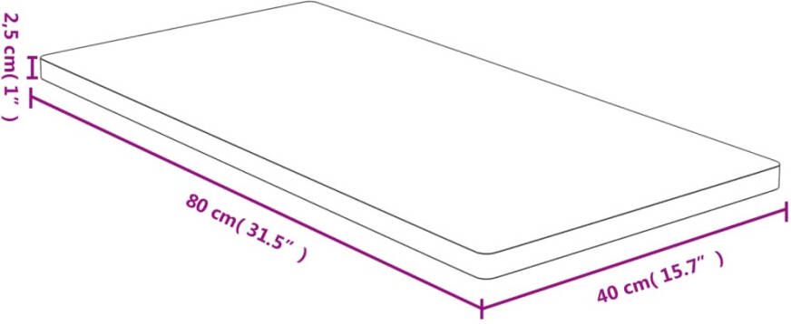 VidaXL -Tafelblad-40x80x2 5-cm-bamboe - Foto 4