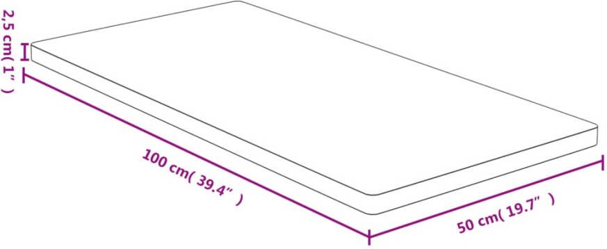 VidaXL -Tafelblad-50x100x1 5-cm-bamboe - Foto 2