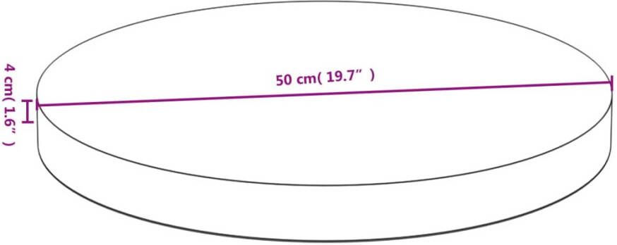 VidaXL Tafelblad Ã˜ 50x4 cm bamboe - Foto 4