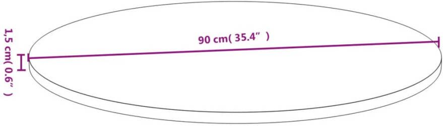 VidaXL Tafelblad Ã˜ 80x2 5 cm bamboe - Foto 5
