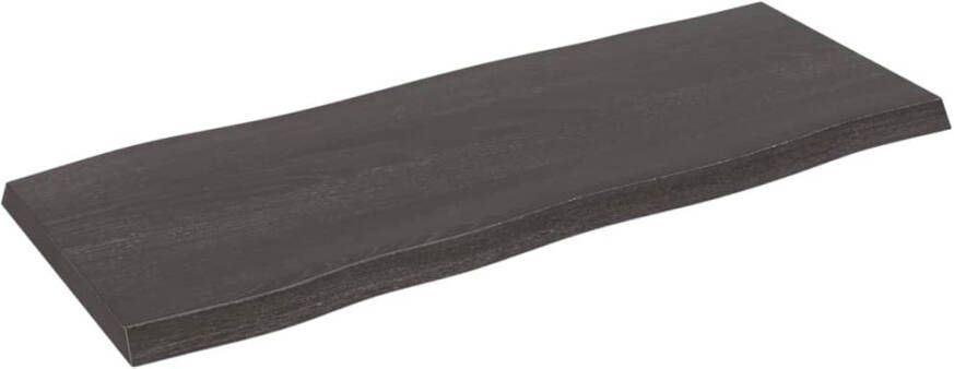 VidaXL -Tafelblad-natuurlijke-rand-100x40x(2-4)cm-eikenhout-donkerbruin - Foto 3