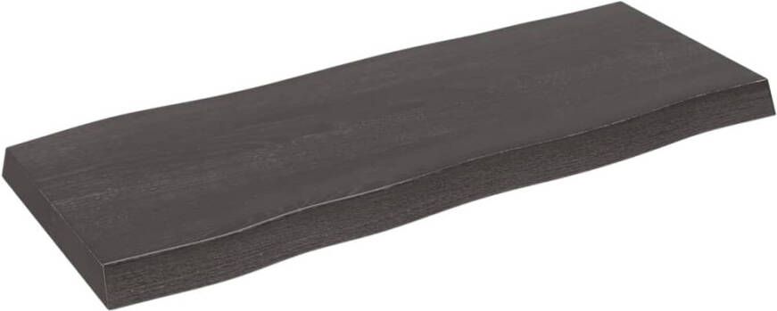 VidaXL -Tafelblad-natuurlijke-rand-100x40x(2-6)cm-eikenhout-donkerbruin - Foto 3