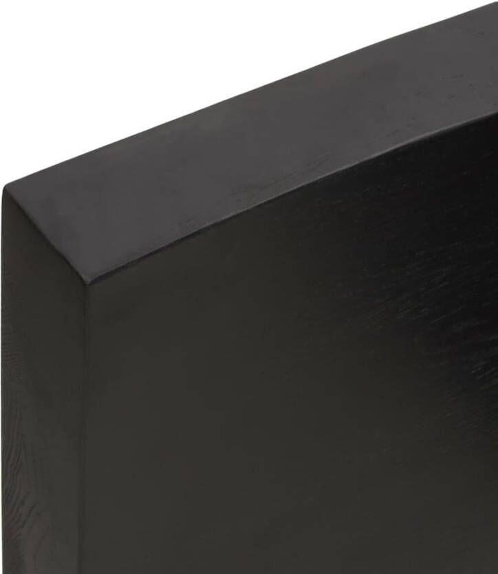 VidaXL -Tafelblad-natuurlijke-rand-100x60x(2-6)cm-eikenhout-donkerbruin - Foto 1