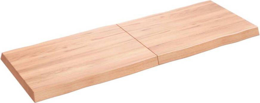 VidaXL -Tafelblad-natuurlijke-rand-140x50x(2-6)-cm-eikenhout-lichtbruin - Foto 3