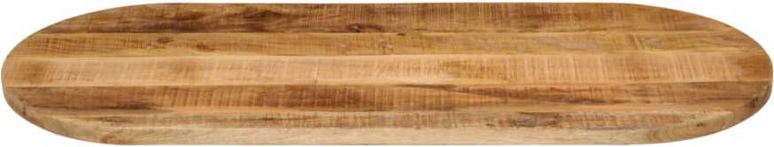 VidaXL -Tafelblad-ovaal-100x40x3 8-cm-massief-ruw-mangohout - Foto 3