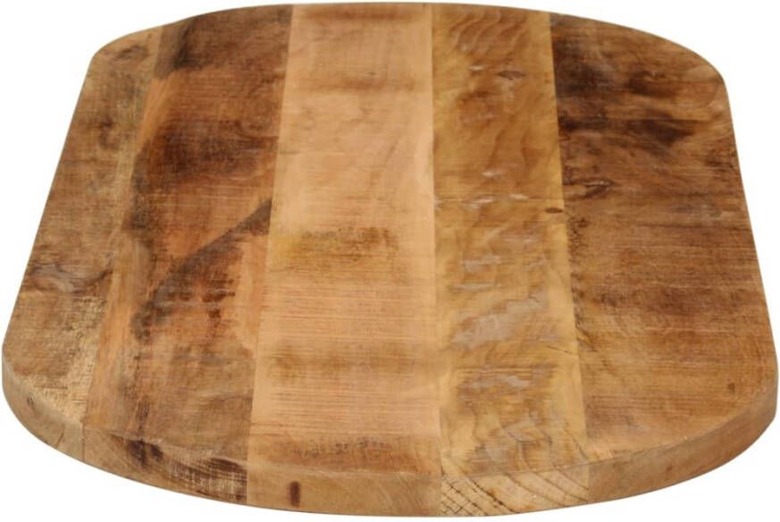 VidaXL -Tafelblad-ovaal-100x40x3 8-cm-massief-ruw-mangohout