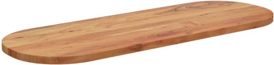 VidaXL -Tafelblad-ovaal-140x50x2 5-cm-massief-acaciahout - Foto 2