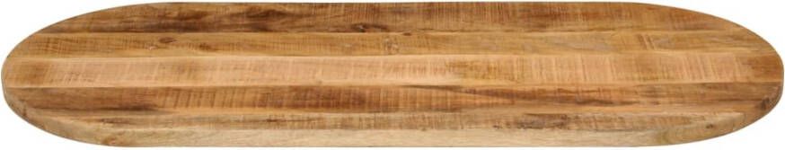 VidaXL -Tafelblad-ovaal-140x50x2 5-cm-massief-ruw-mangohout - Foto 3