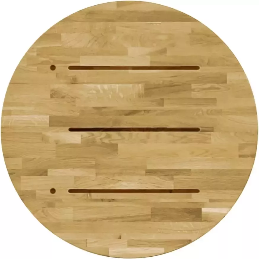 VidaXL -Tafelblad-rond-23-mm-400-mm-massief-eikenhout