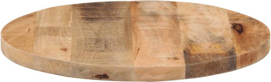 VidaXL -Tafelblad-rond-Ø-40x3 8-cm-massief-ruw-mangohout - Foto 2