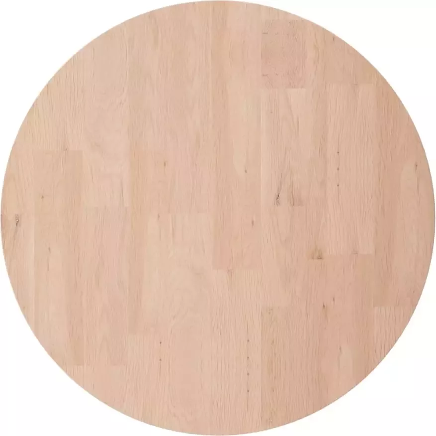 VidaXL Tafelblad rond Ã˜50x2 5 cm onbehandeld massief eikenhout - Foto 4