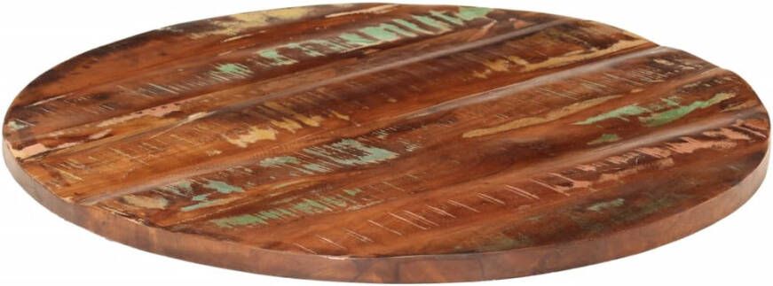 VidaXL -Tafelblad-rond-Ø-80x1 5-cm-massief-gerecycled-hout - Foto 3